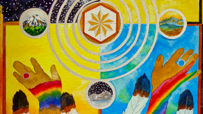 Jalaliyyih Quinn, Healing Prayer for Navajo Nation, Watercolor on Arches, 12 x 16 inches