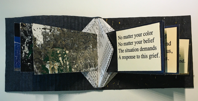 Belinda K Hill, “Woke: Response to the Call for Justice: disrupting the culture that supports racism”, Book art