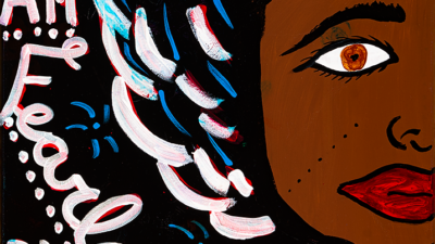 I am Fearless Angela Denise Lee, “I am Fearless”, Acrylic and tempera on canvas, 16 x 20 inches