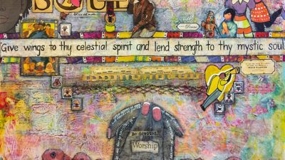 Nancy Freda, “Joys of Worship”, Mixed media, 24 x 20 inches