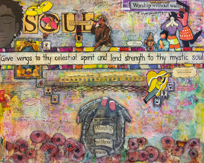 Nancy Freda, “Joys of Worship”, Mixed media, 24 x 20 inches