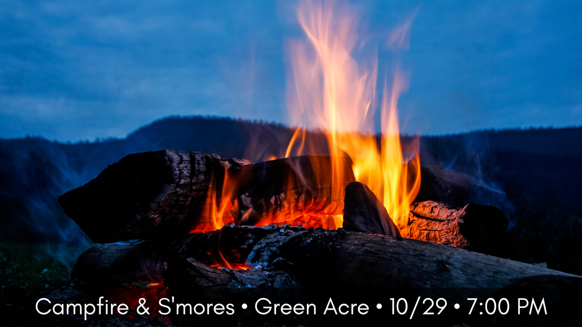 Camp fire & S’mores at Green Acre