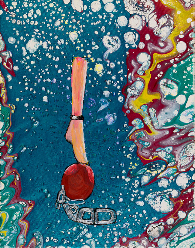 Social Injustice, by Mahnaz Roshan, Acrylic, 12 x 14 inches