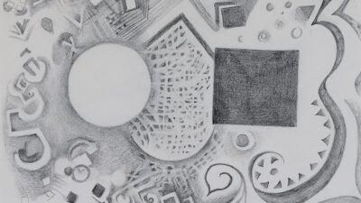 Dialogue: Possibilities, by Dorrie Emmel, Pencil on paper, 13 x 9 inches