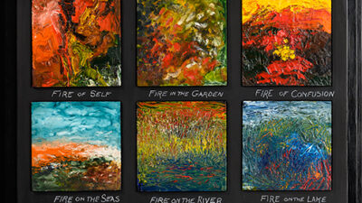 Some Reflections on Fire… Some Reflections on Fire…, by Stephen Brandon, Multi-media, 24-5/8 x 44-5/8 inches