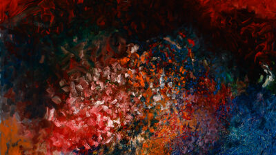 The Great Red Road, The Crimson Arc (Ark) for All My Relations The Great Red Road, The Crimson Arc (Ark) for All My Relations, by Stephen Brandon, Oil paint on wood panel, 24 x 24 inches