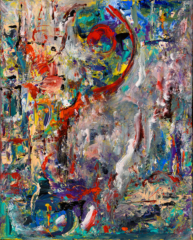 Clarity, by Shiva Partovi Riddell, acrylic on canvas, 16 x 20 inches