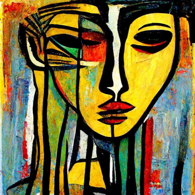 The Midline, by Arya Badiyan, generative art, glicée print on paper, 18 x 18 inches