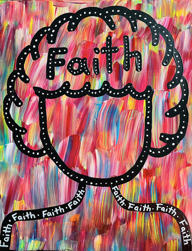 Faith, by Angela Denise, acrylic on canvas, 16 x 20 inches