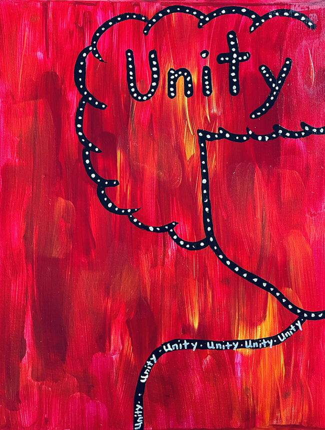 Unity, by Angela Denise, acrylic on canvas, 16 x 20 inches
