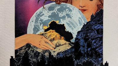 The Mountain The Mountain, by Marie-Celeste Kennedy, Paper collage on canvas, 8 x 10 inches