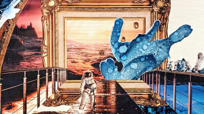 New Territory New Territory, by Marie-Celeste Kennedy, Paper collage on canvas, 10 x 12 inches