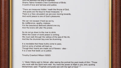 “It is a Rose that leads us to Justice,” a poem by Timothy Crawford Wilson