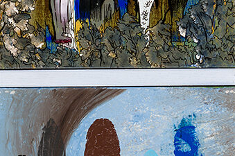 Reflections from the Other Side “Reflections from the Other Side” by E. C. Phillips, Acrylic and Ink, 13.5 x 31 inches (framed)