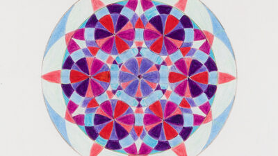 “Everything that was said… has been” by Jacqueline Ward, Watercolor pencils and markers, 11 x 14 inches