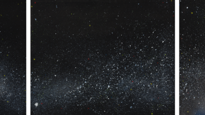 Sharing Our Universal Oneness Sharing Our Universal Oneness by v from Seeing Oneness, Acrylic paint on canvas board, 20 x 72 inches