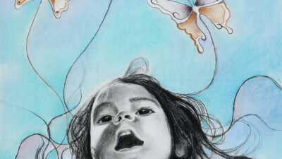 Through The Eyes of a Child Through The Eyes of a Child by Gordon Arzú from Seeing Oneness, Charcoal on paper, 24 x 36 inches