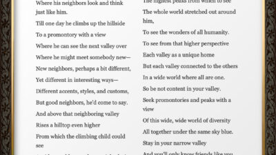 Up from the Valley by Roger Davis from Seeing Oneness, Poetry