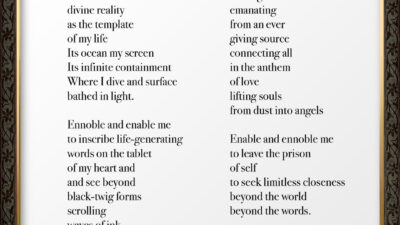 Enable and Enoble Me by Lisa Perskie Rodriguez from Seeing Oneness, Poetry