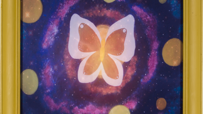 Celestial Butterfly by Rachel Hirsch from Seeing Oneness, Acrylic mural, digital, 11 x 17 framed print