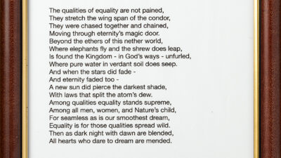 “The Qualities of Equality” by Timothy Crawford Wilson, Poem