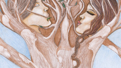 “Tree of Equality” by Tahirih Isabel Arzu Pantalone, Graphite pencils/colored pencils, 18 × 13½ inches