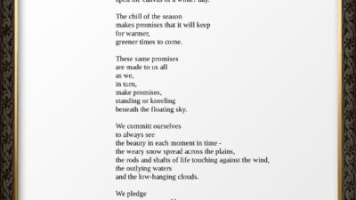 “Promises“ by Peaches Gillette from “One Shared Earth,” Poetry