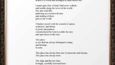 “Halsey Valley“ by Peaches Gillette from “One Shared Earth,” Poetry