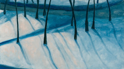 “Maine Winter Scene” by Timothy Crawford Wilson, Oil on Masonite, 28.5 x 36 inches