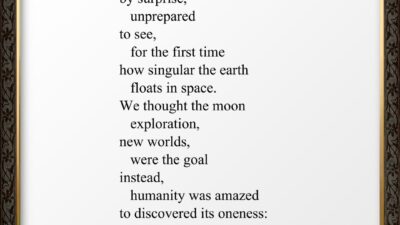 “Surprised by One” by Duane L Herrmann from “One Shared Earth,” Poetry