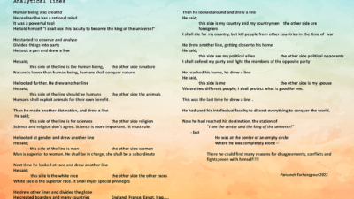 “Analytical Lines” by Parvaneh Farhangpour from “One Shared Earth,” Poetry