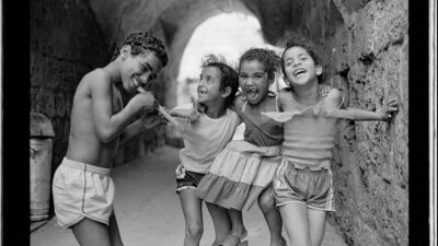 Arab children playing in the old city of ‘Akká, Israel, circa 1985, by Glenn Scott Egli, 35mm Tri-X Pan, Giclée Print, 16 x 20 inches
