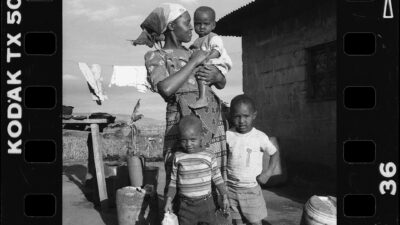 Kamba mother with her children, Machakos, Kenya, 1988, by Glenn Scott Egli, 35mm Tri-X Pan, Giclée Print, 16 x 20 inches
