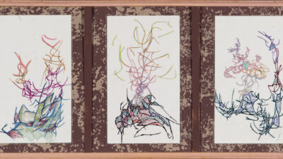 “Mother & Child - Orator - Two Friends in Conversation” by R. Stephen Rohman, Pen & Ink 10&frac12; x 21&frac12; inches, from Created Noble – Worthy by Design