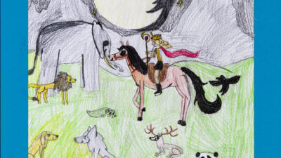 “Nobility” by Mina Coral Bird Blyth, Graphite & Colored Pencil on Paper, 8&frac12; x 11 inches, from Created Noble – Worthy by Design