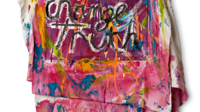 “A River in Egypt” by Lauren Grace Williamson, Acrylic, water color, ink, cotton, 20 x 34 inches, from Created Noble – Worthy by Design