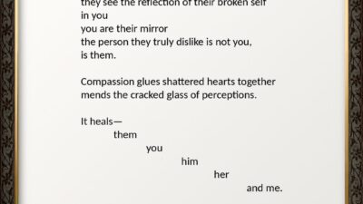 “Compassion in the mirror” by Parvaneh Farhangpour, Poetry, from Created Noble – Worthy by Design