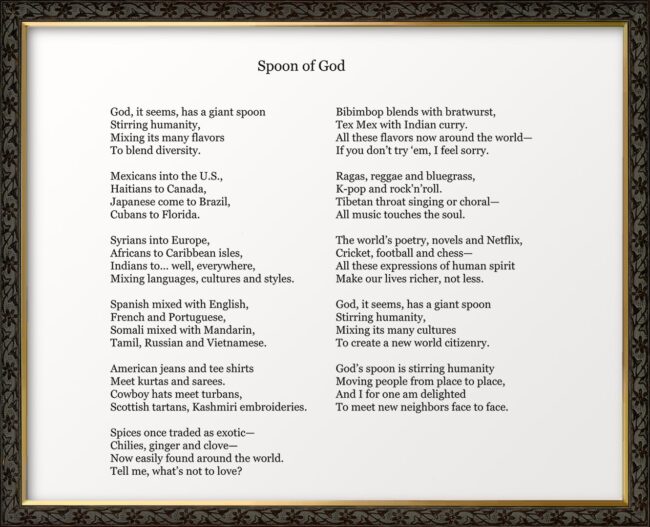 Roger Davis, Spoon of God, Poetry