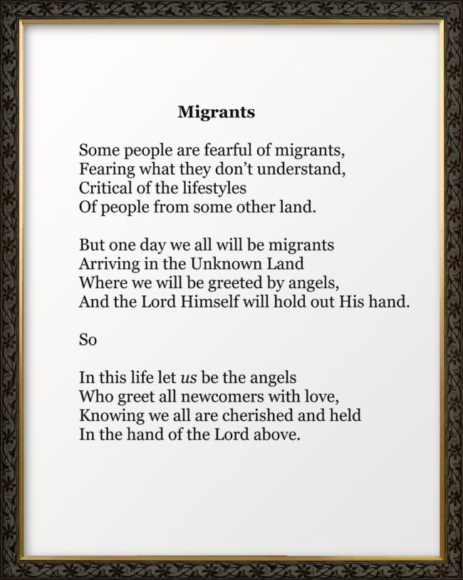 Roger Davis, Migrants, Poetry