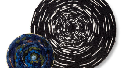 Ann R Clavin, As above as here below, movement of the stars and migration of humanity, Fiber - wool, 21 x 23 inches