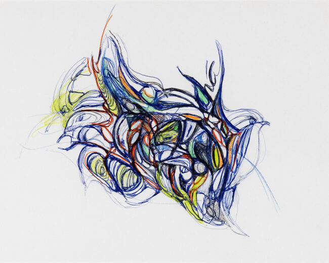 Donna Denize, Becoming, Pen and Colored Pencil, 8½ x 11 inches