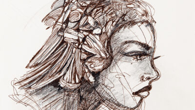 Donna Denize, Every Country My Own, Pen and Ink, 9 x 12 inches