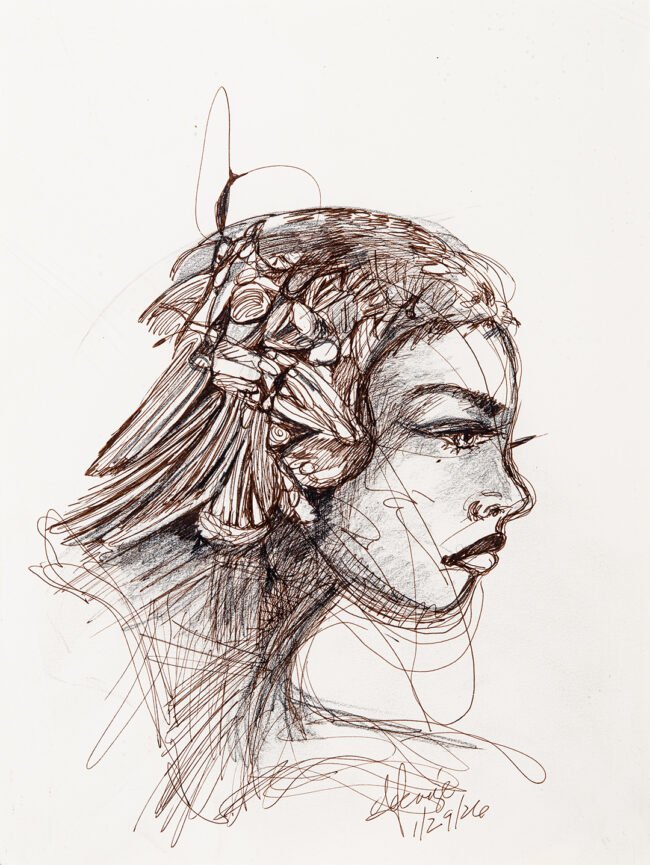 Donna Denize, Every Country My Own, Pen and Ink, 9 x 12 inches