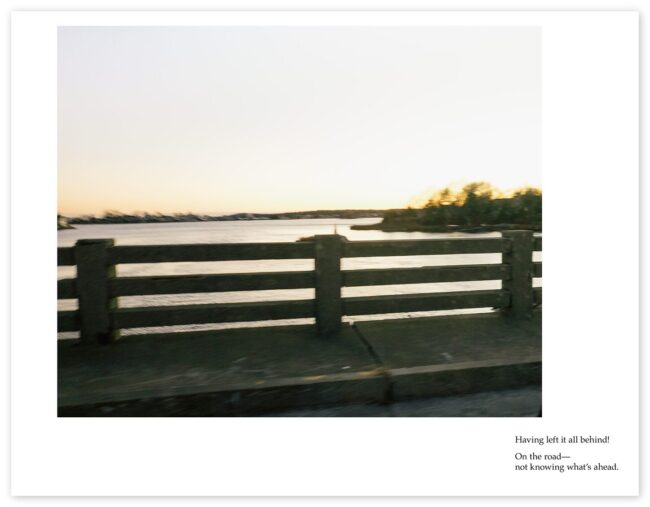 Chris Page, Leaving It All Behind, Digital photograph and text on rice paper, 11x14 inches