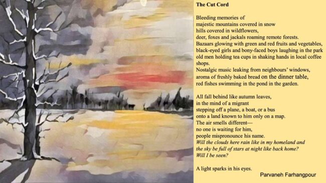 The Cut Cord, a poem by Parvaneh Farhangpour