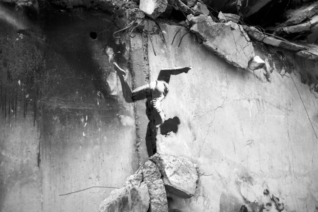 Patrick Patterson, Banksy Mural, Borodyanka, Ukraine, Photography