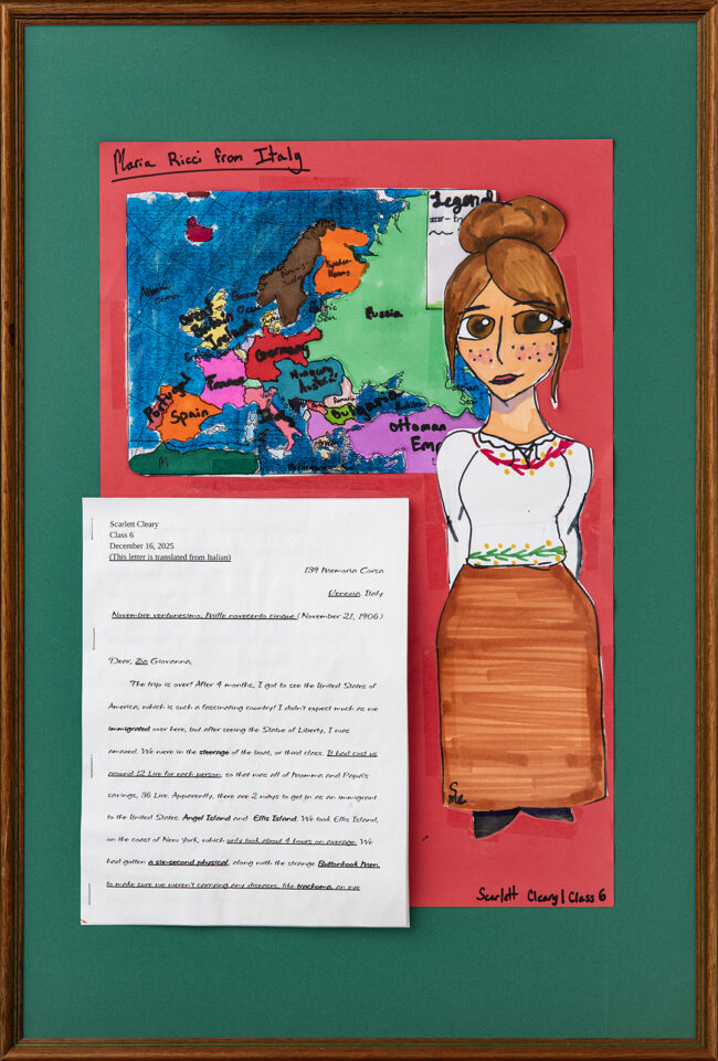Marshwood Middle School: Scarlett Cleary, Maria Ricci, Italy